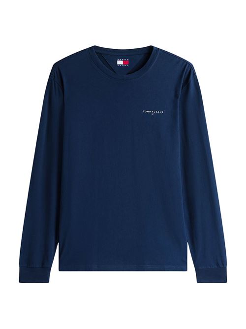 T-shirt manica lunga in cotone blu Tommy Jeans | DM0DM21594C1G